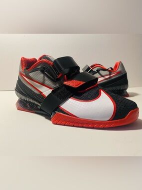Nike Romaleos 4 Mens Size 9 Weightlifting Shoes Black-Red-White CD3463-003 New